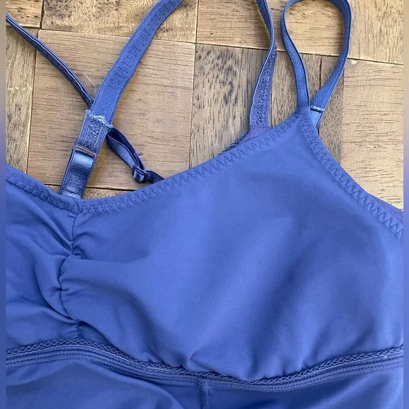 Lululemon tank with built in bra and removable pads. Size 10. Color - purple - Picture 2 of 5